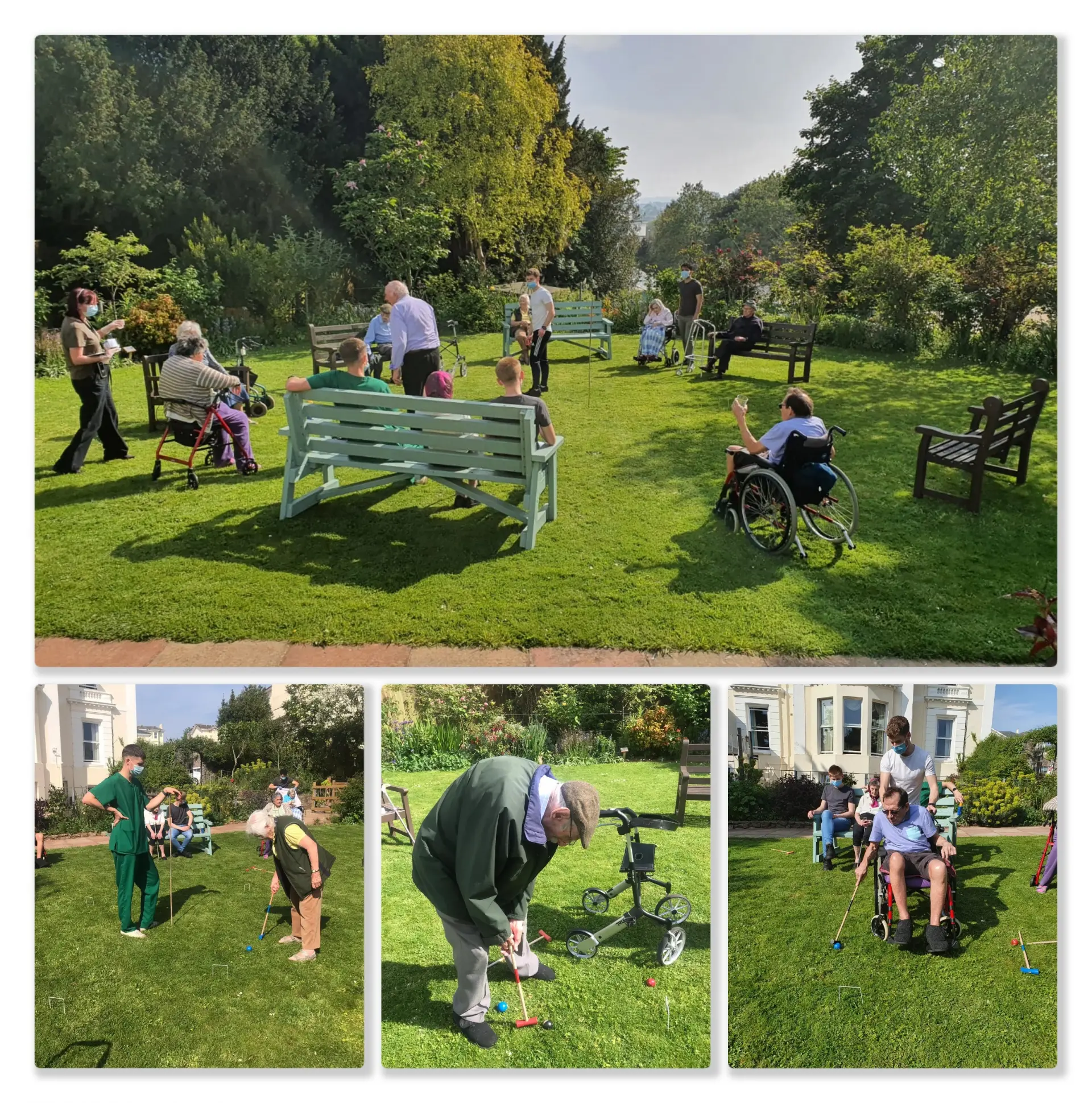 CCH image showing a collection of photographs displaying residents enjoying the outside