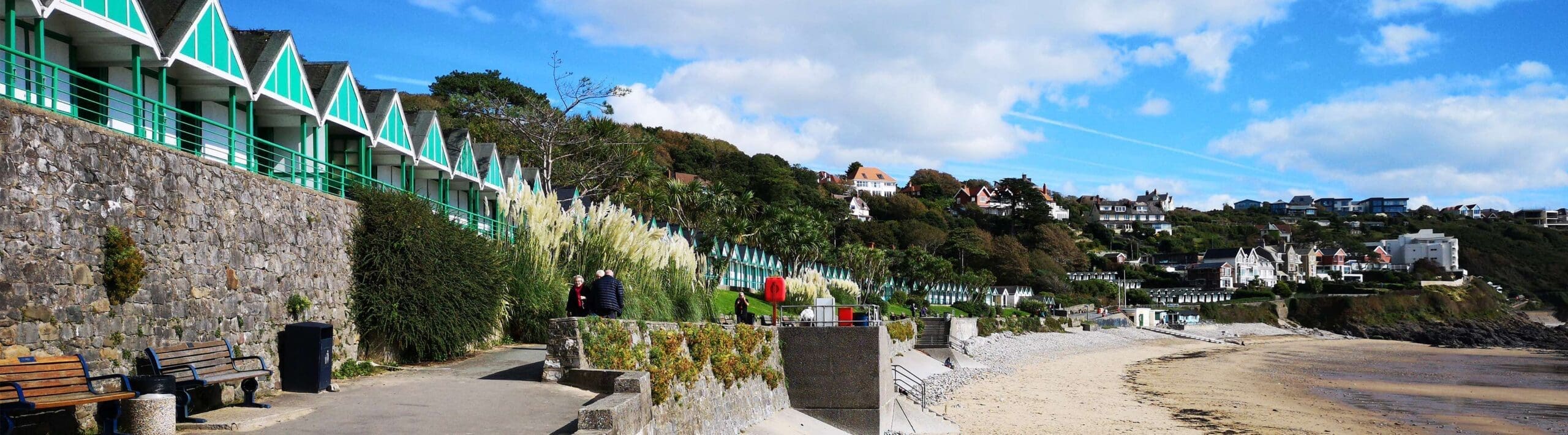 CCH Image showing the beach huts down at the beach in Newton