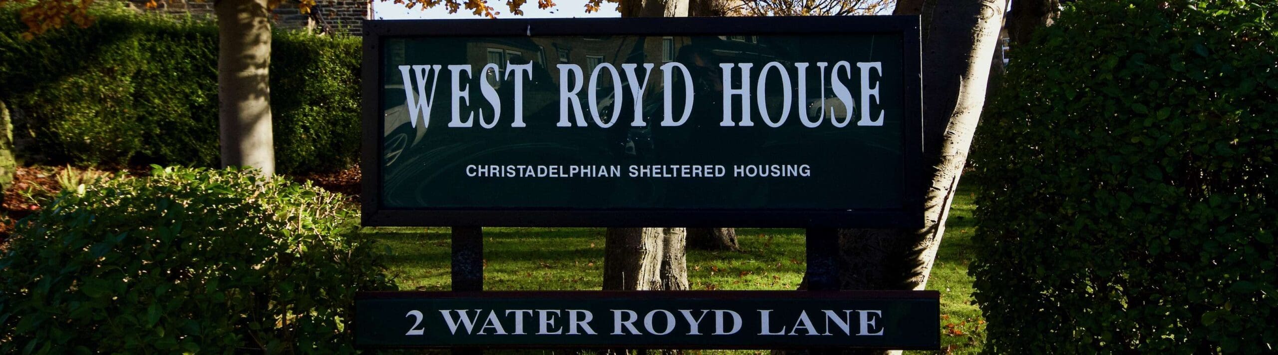 CCH Image displaying the signage outside of West Royd House